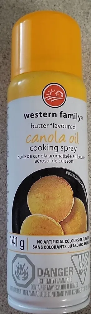 Canola oil spray