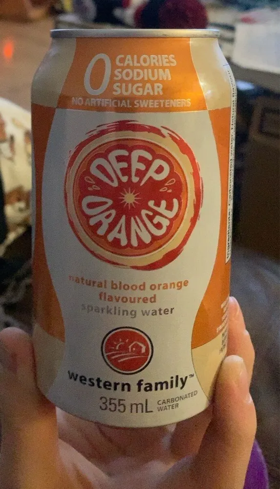 Natural blood orange flavoured sparkling water