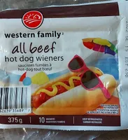 All beef hot dog weiners