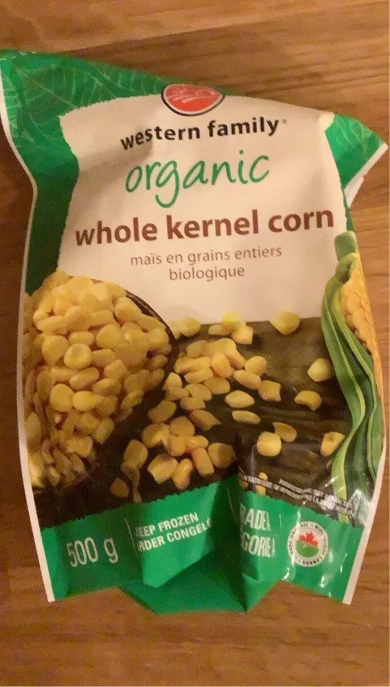 Organic whole kernel corn