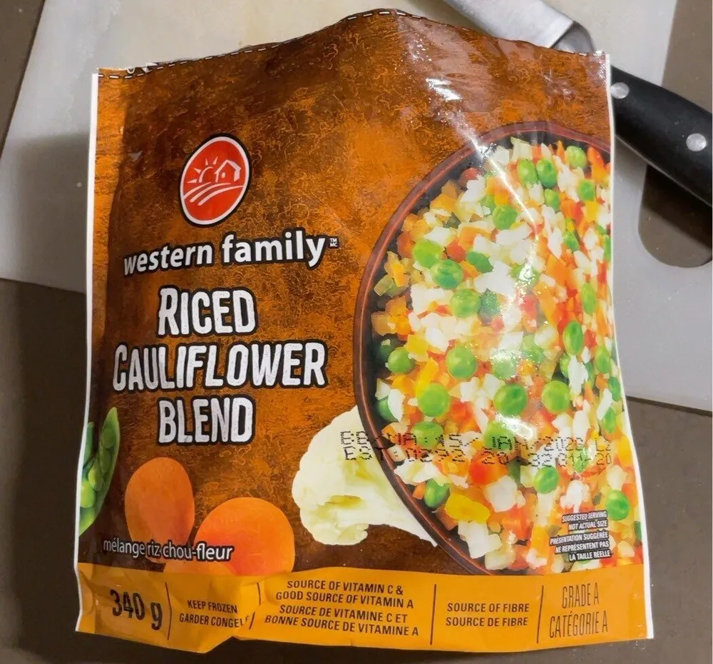 Riced couliflower blend