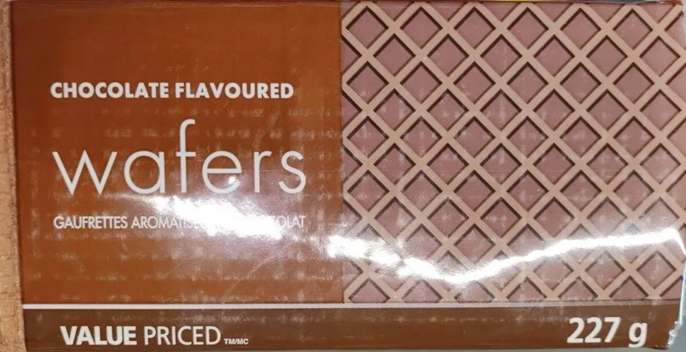 Chocolate flavoured waffers