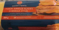 Western Family Thick Single Slices Cheddar Style Process Cheese Product