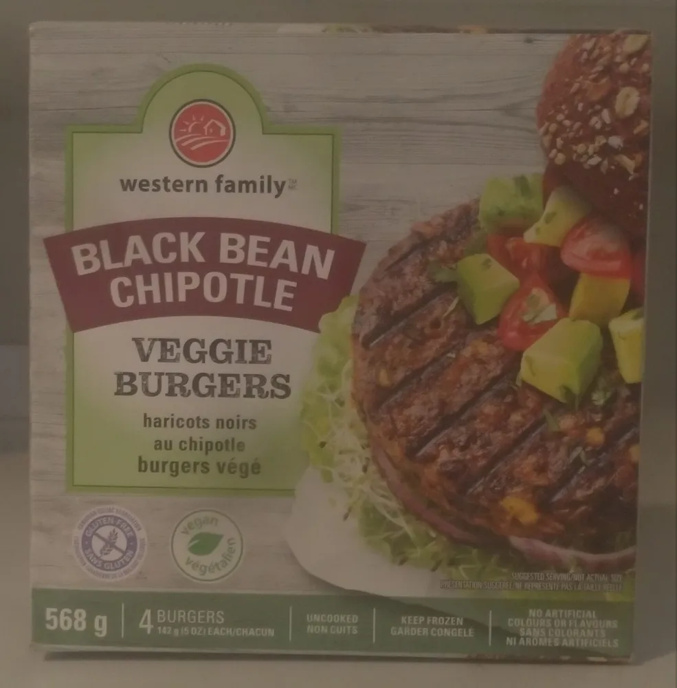 Black Bean Chipotle Veggie Burgers