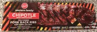 Chipotle smoky fully cooked pork back ribs