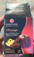 Orange milk chocolate break-a-parts