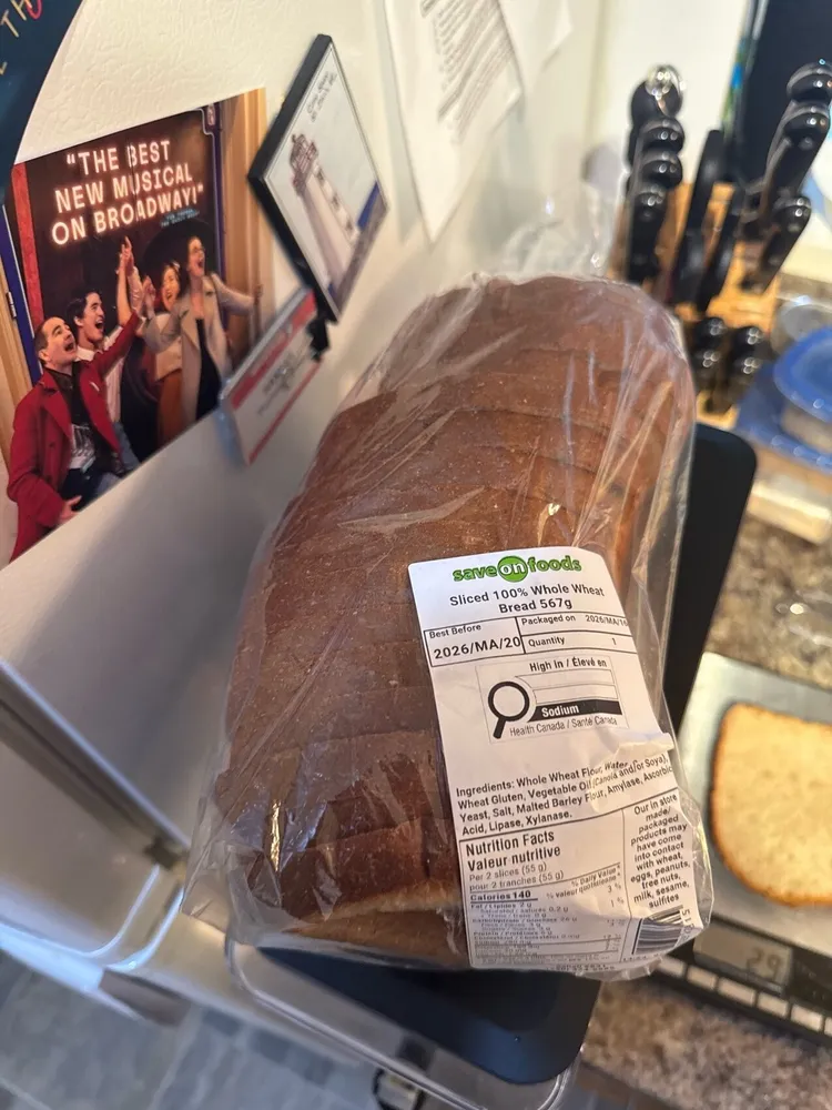Sliced 100% Whole Wheat Bread
