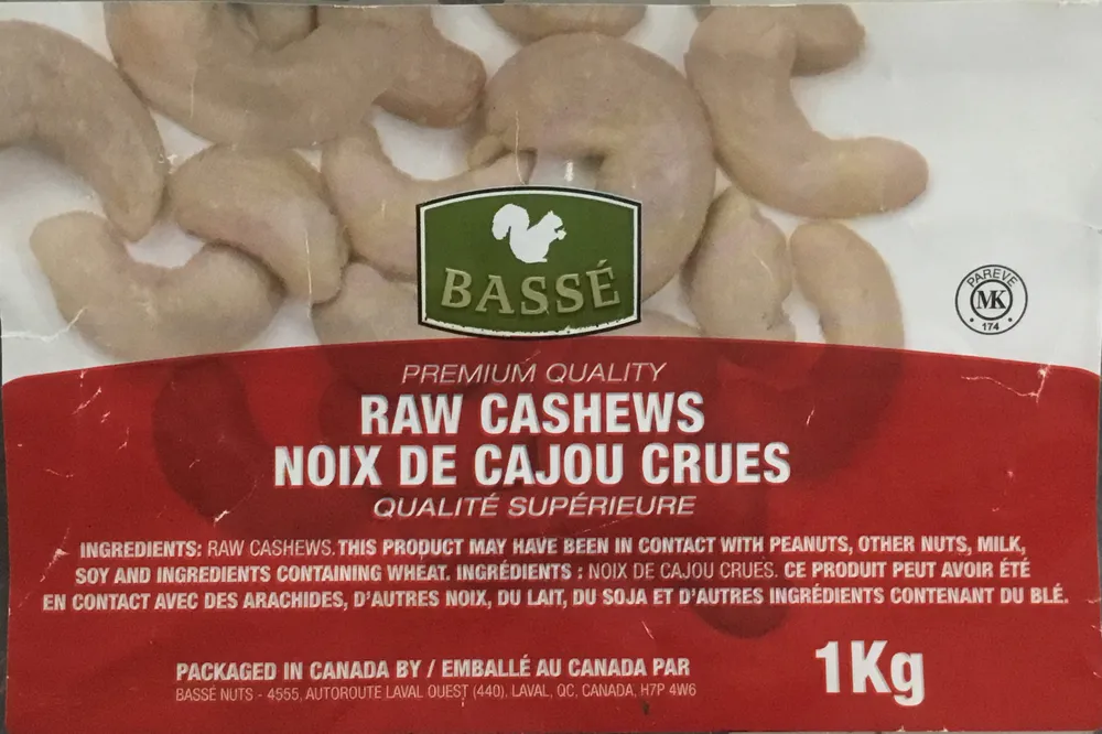 Noix de cajou crues