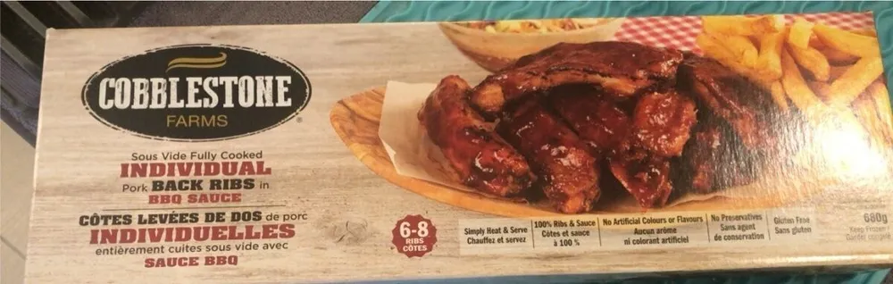 Back ribs in bbq sauce