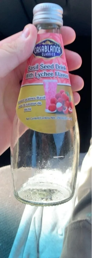 basil seed drink with lychee flavour