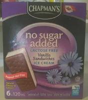 No Sugar Added Lactose Free Vanilla Ice Cream Sandwiches
