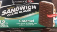 Crme glacée au caramel avec sause au caramel salée