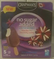 No Sugar Added Lactose Free Vanilla Ice Cream Bars with a Chocolatey Coating