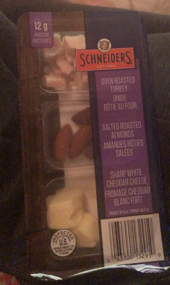 Turkey, almonds and cheese