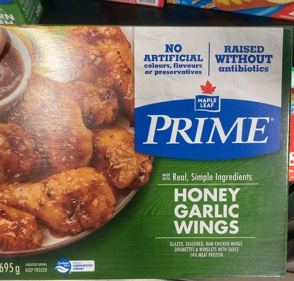Maple leaf Prime honey garlic wings