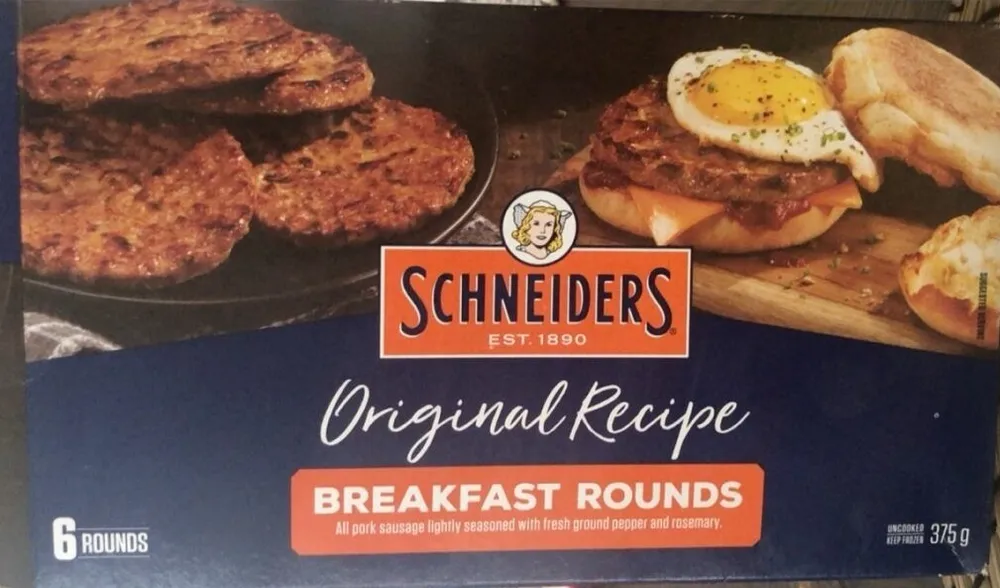 Breakfast sausage rounds, original.