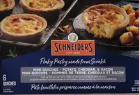 Mini quickes with potato cheddar and bacon