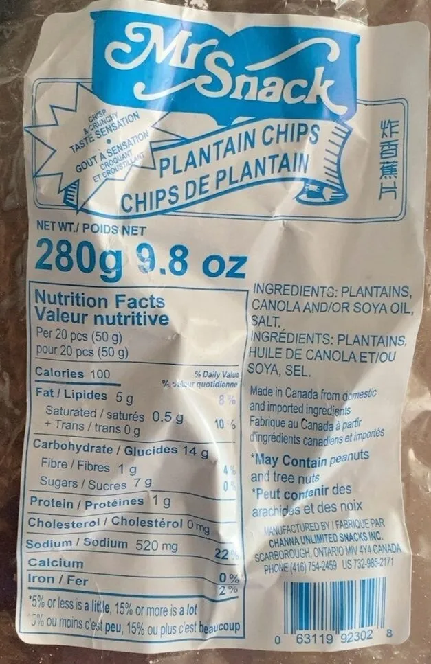 Plantain chips