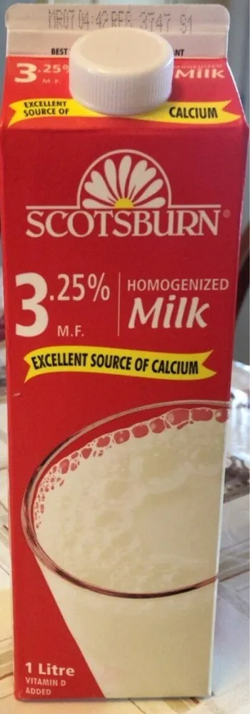 Homogenized milk