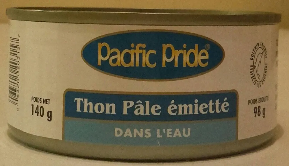 Thon pâle émietté dans l'eau