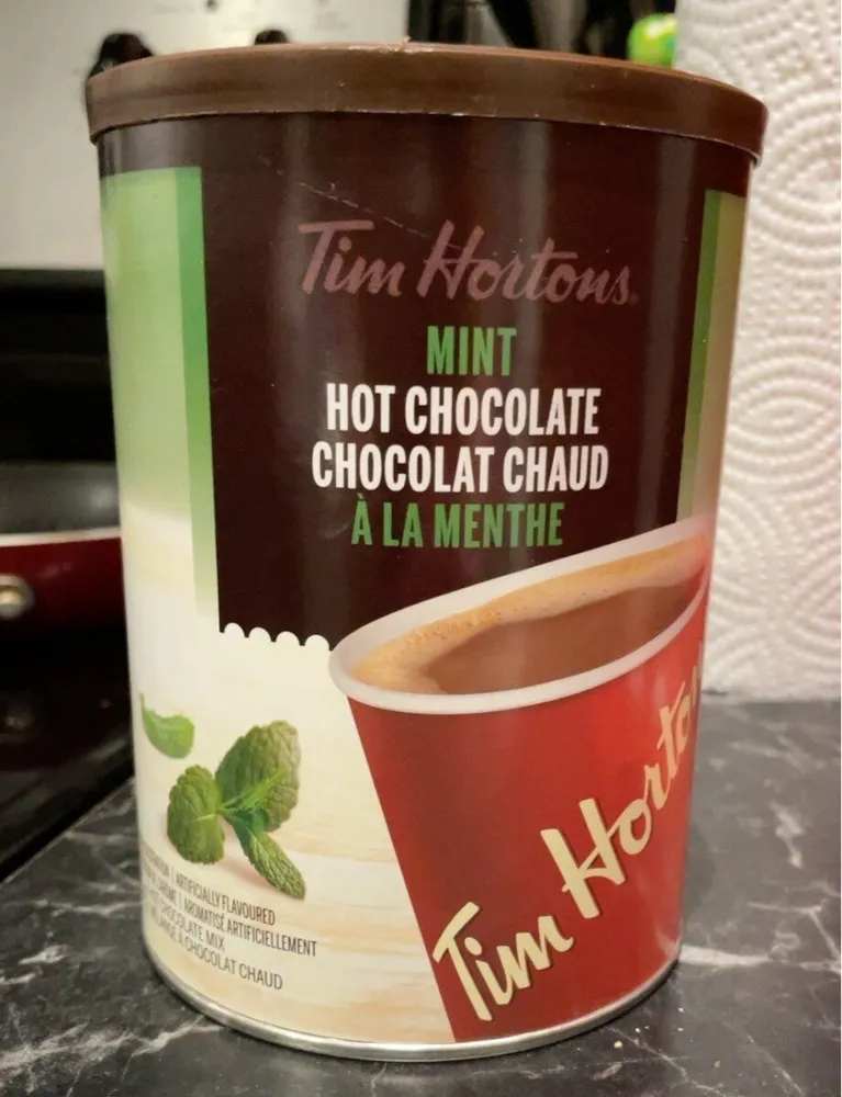 Tim Hortons chocolat chaud a la menthe