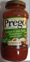 Sauce pour pâtes champignons et poivrons verts
