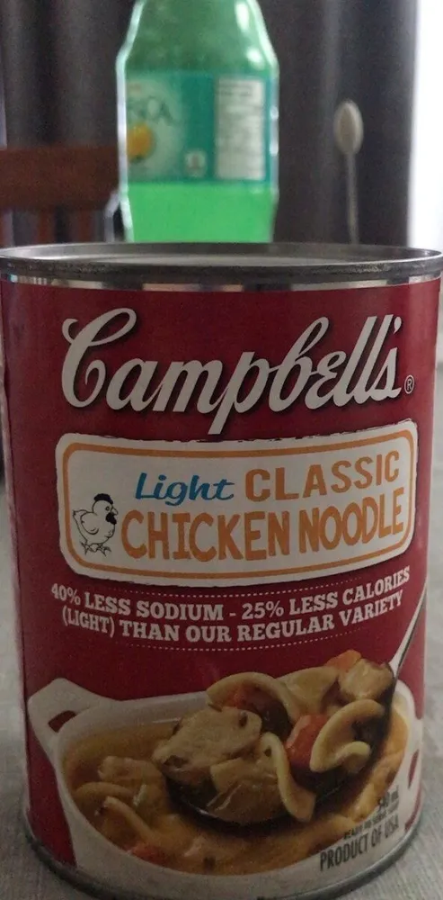 Light classic chicken noodle soup