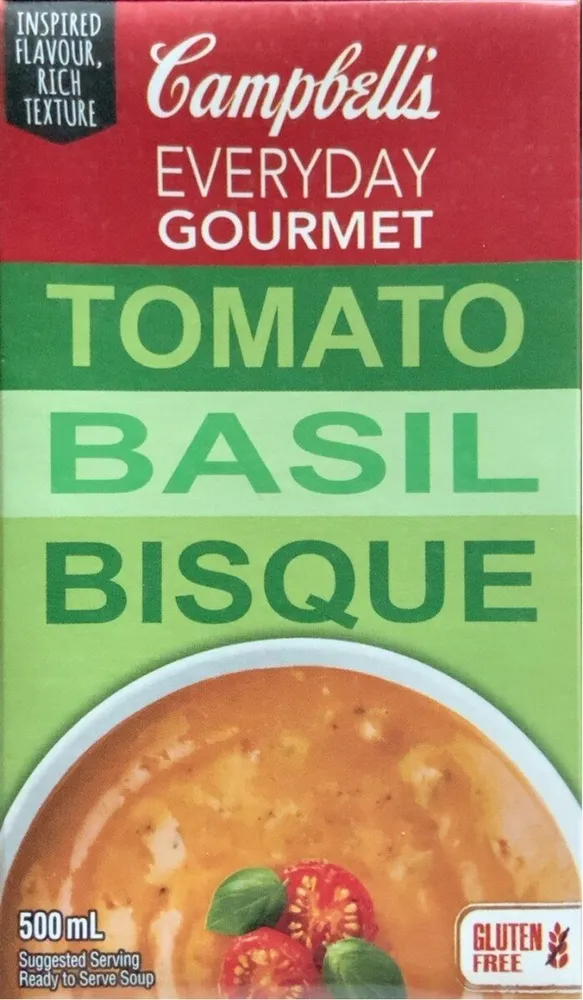 Bisque aux tomates et au basilic