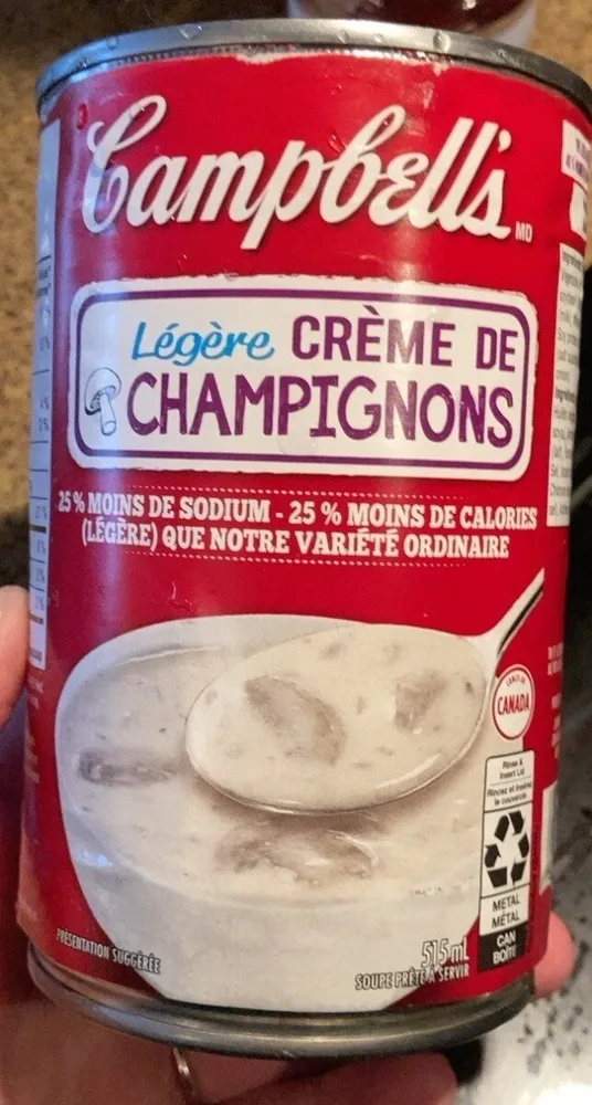 Creme de champignons legere