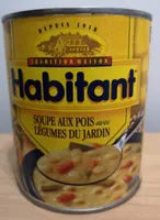 Soupe aux pois avec légumes du jardin