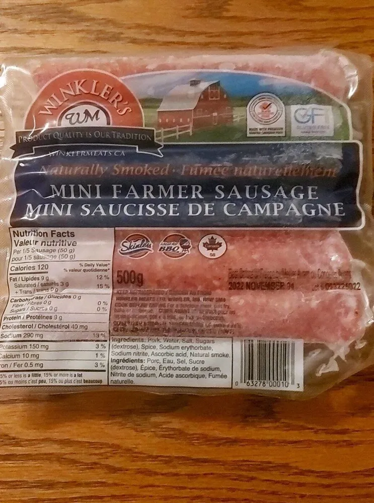 Mini farmer sausage