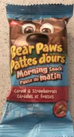 Pattes d’ours céréales et fraises