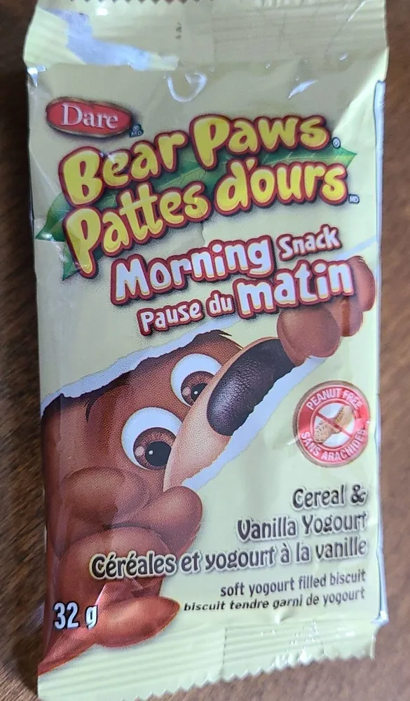 Bear Paw Cereal and Vanilla Yogurt