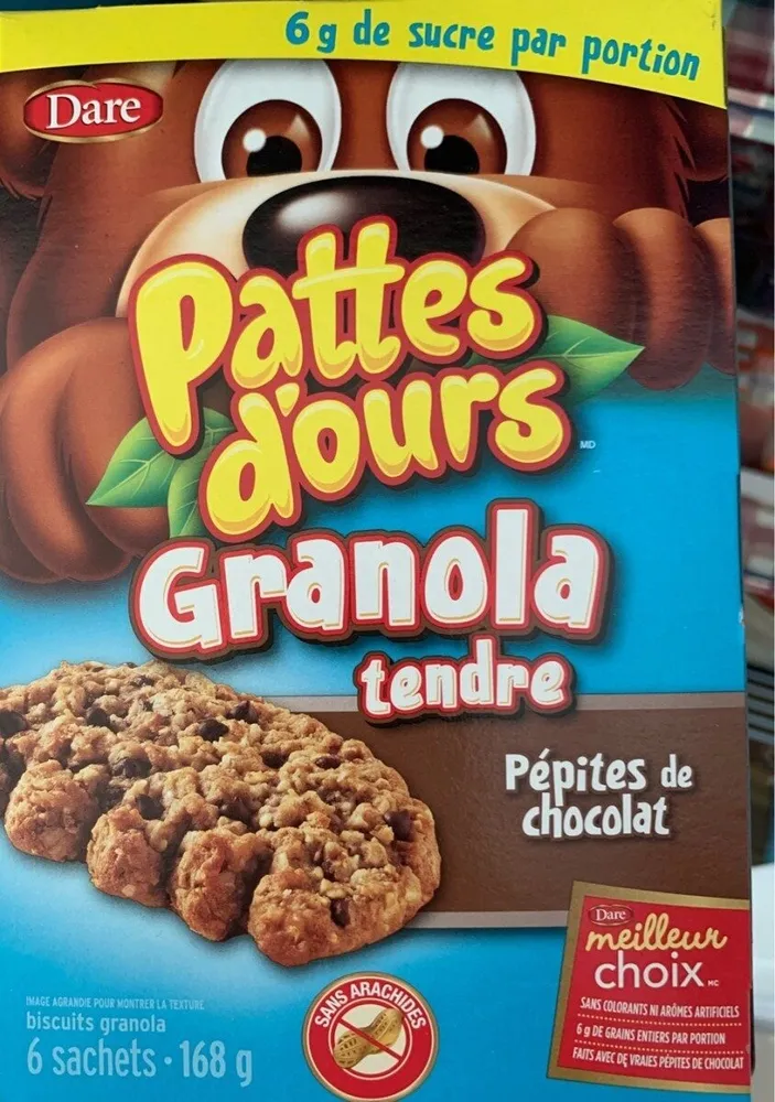 Bear Paws Soft Granola Chocolate Chip