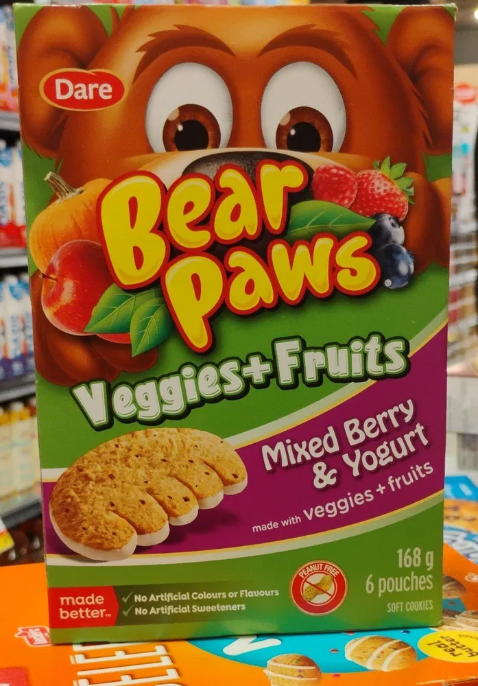bear paws veggie+fruit mix berry