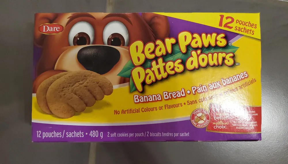 Bear Paws / Pattes d'ours Banana Bread / Pain aux bananes