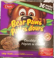 Pattes d’ours pépites de chocolat