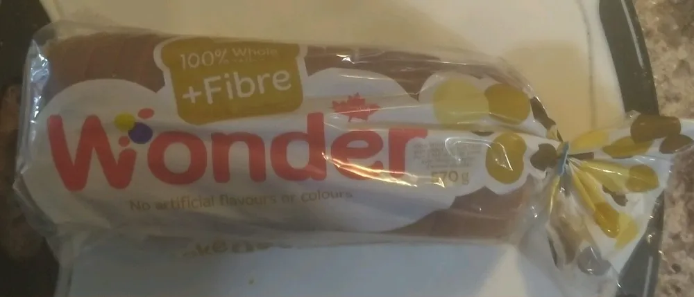 100% Whole Wheat Bread + Fibre