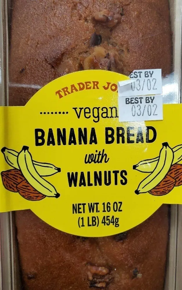 vegan BANANA BREAD with WALNUTS
