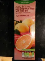 Pink grapefruit juice with juicy bits