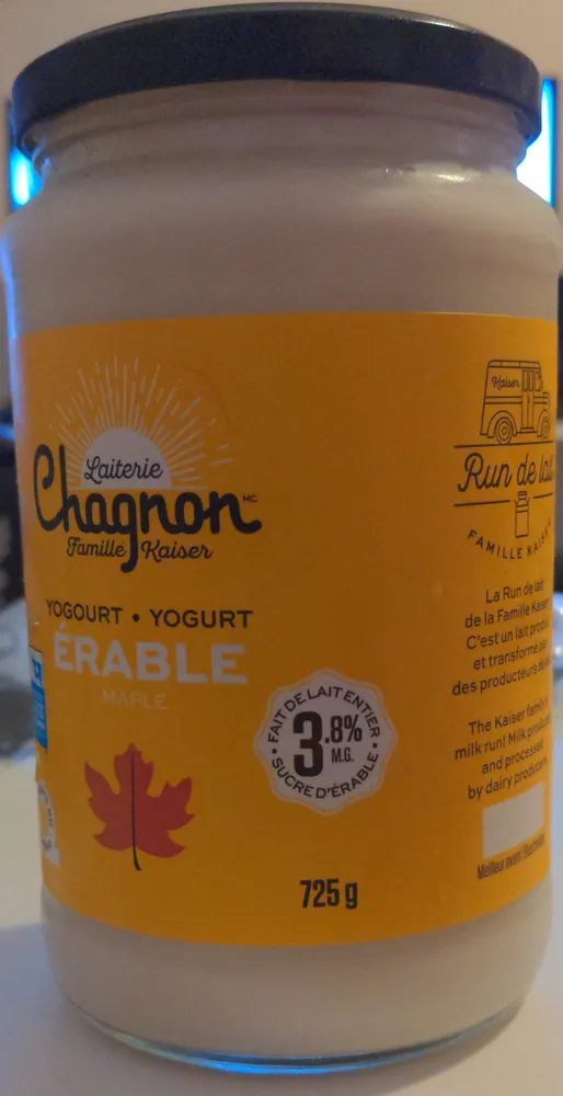 Yogourt Érable