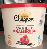Crème glacée vanille framboise