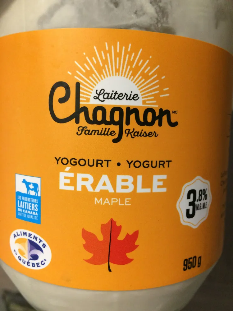 Yogourt Érable