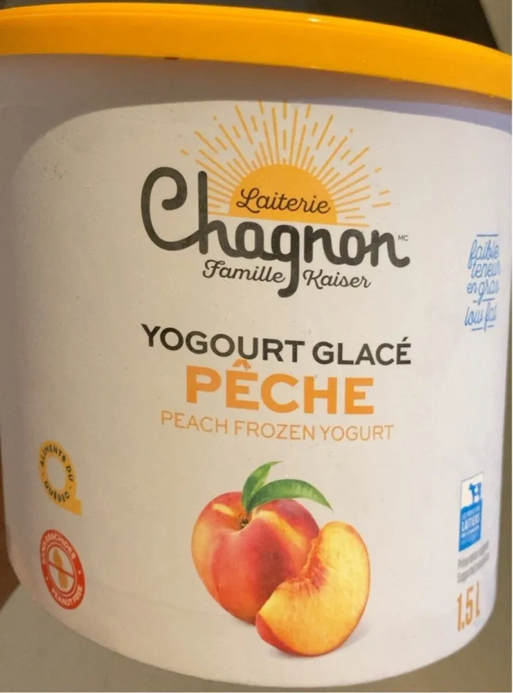 Yogourt glacé pêche
