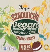 Sandwichs végan Dessert glacé avoine