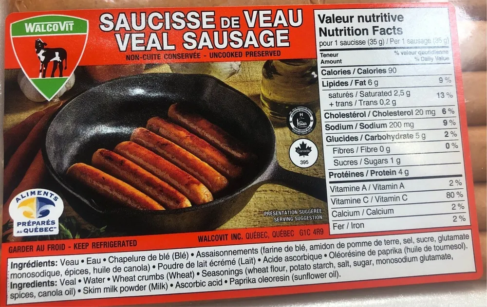 Saucisse de veau