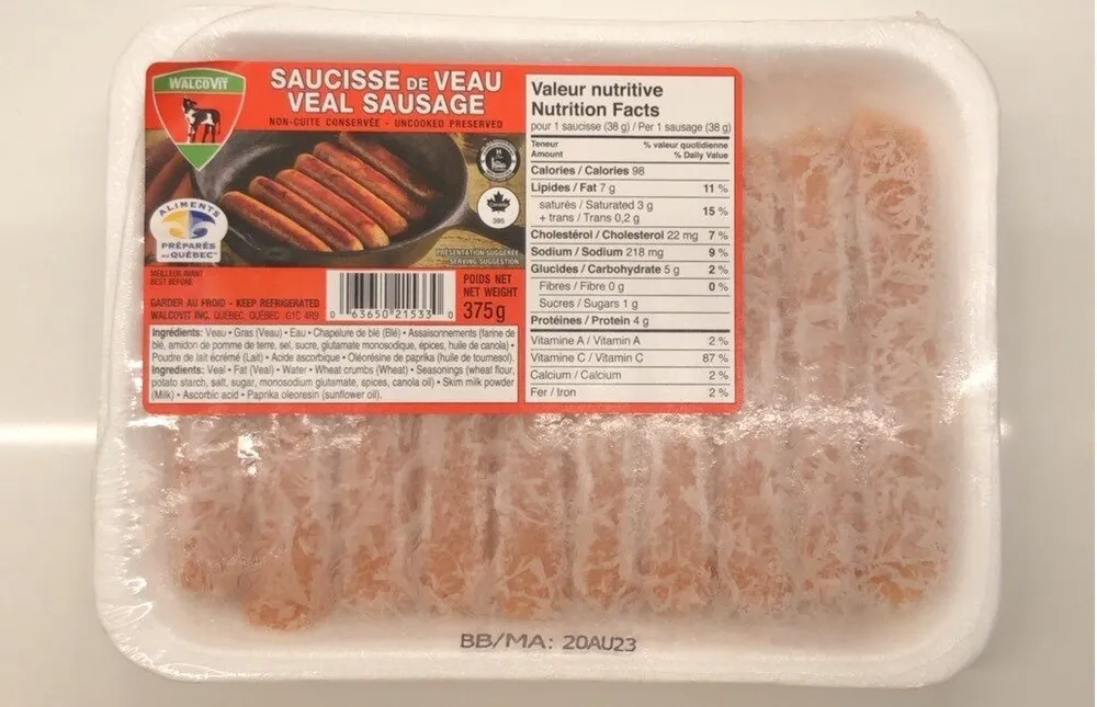 Saucisse de veau