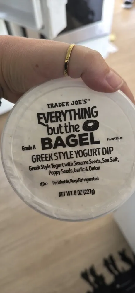 EVERYTHING BAGEL but the GREEK STYLE YOGURT