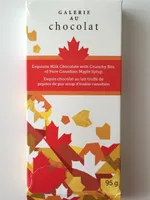 Chocolat au lait et sirop d'érable canadien