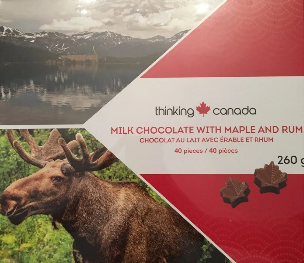 Chocolat au lait avec érable et rhum